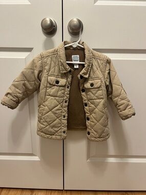 Old Navy Quilted Tan Puffer Jacket for Kids